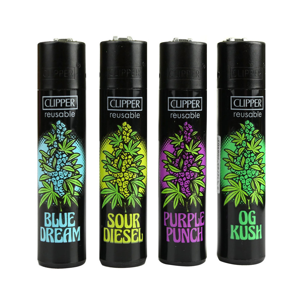 Zapalovač Clipper série STRAINS 4 kusy