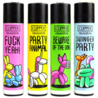 Zapalovač Clipper série BALLOON ANIMALS 4 kusy