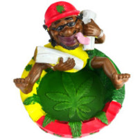 Cigaretový popelník Rastafarian s jointy