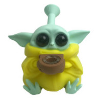 Silikonové vodní bongo Yoda Yellow 12,5 cm