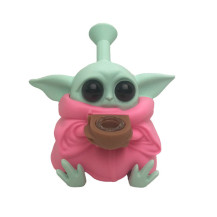 Silikonové vodní bongo Yoda Pink 12,5 cm