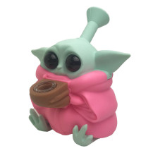 Silikonové vodní bongo Yoda Pink 12,5 cm