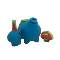 Silikonové vodní bongo Unicorn Blue 12 cm