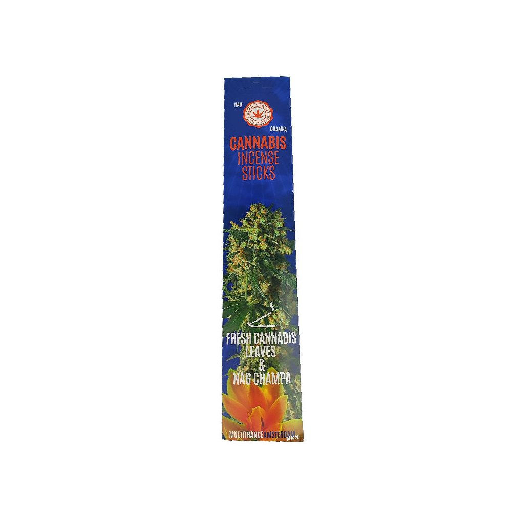 Cannabis Incense Sticks - Nag Champa a Dry Cannabis Leaves