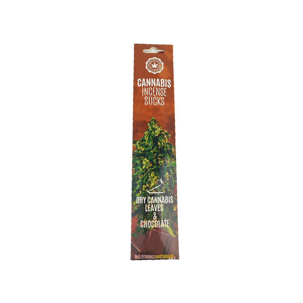 Cannabis Incense Sticks - Chocolate and Dry Cannabis Leaves