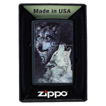 Zapalovač Zippo Wolf / Black Matt