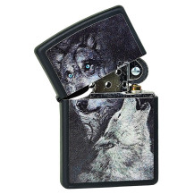 Zapalovač Zippo Wolf / Black Matt