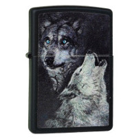 Zapalovač Zippo Wolf / Black Matt