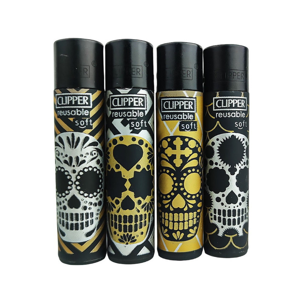 Zapalovač Clipper Série SKULLS 7 Soft po 4 kusy