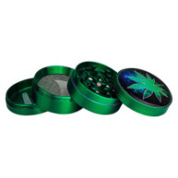 Grinder drtička Galaxy Leaf green 50mm