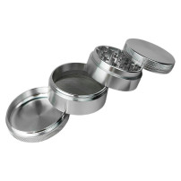Grinder drtička Alum 55mm stříbrná