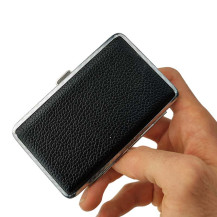 Pouzdro na cigarety black leather Slim