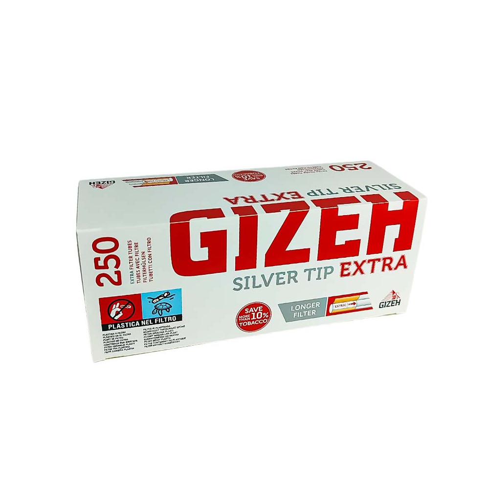 Cig. dutinky GIZEH Silver Tip Extra 250ks