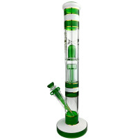 Skleněné bongo Phoenix 43cm - Zeleno-bílé