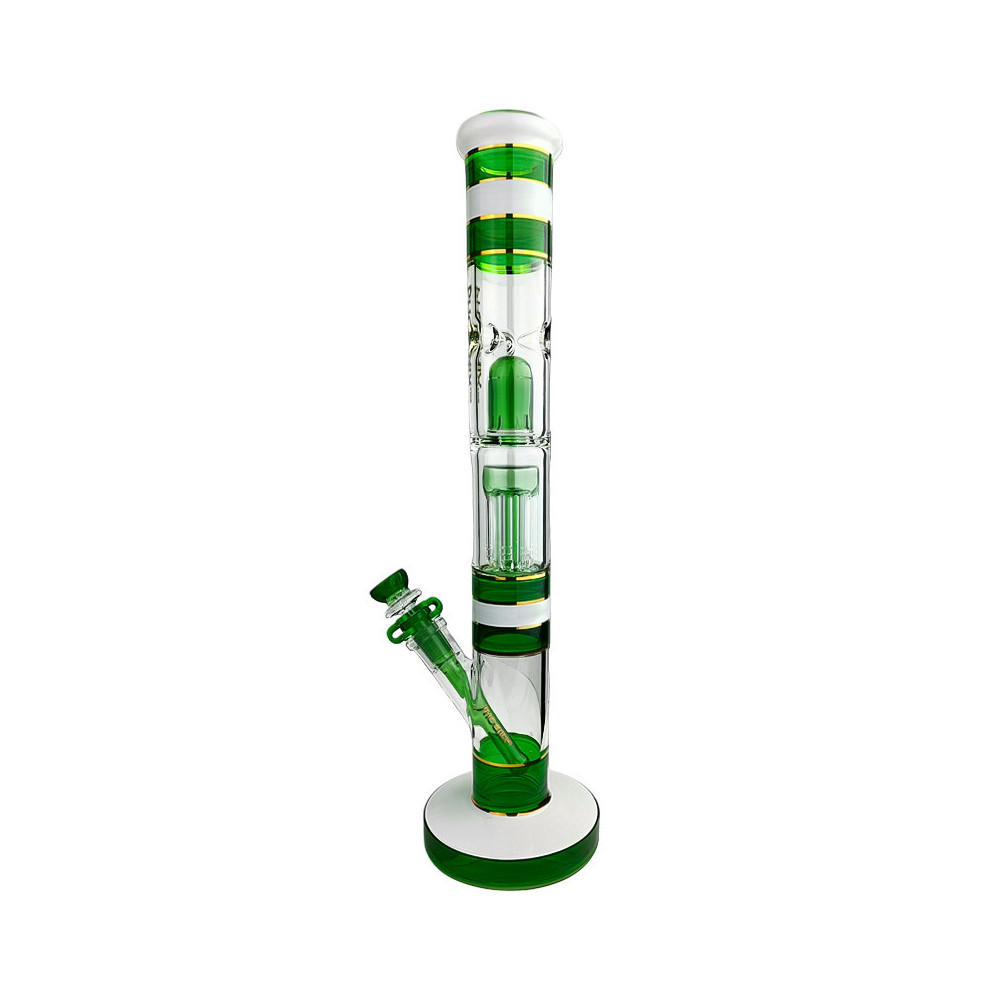 Skleněné bongo Phoenix 43cm - Zeleno-bílé