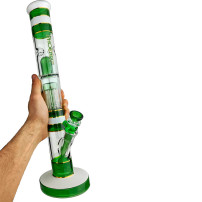 Skleněné bongo Phoenix 43cm - Zeleno-bílé