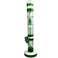 Skleněné bongo Phoenix 43cm - Zeleno-bílé