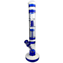 Skleněné bongo Phoenix 43cm - Modro-bílé