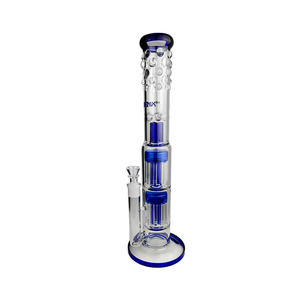 Skleněné bongo 46cm - Modré
