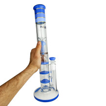 Bong Phoenix Triple Honeycomb 46cm - Modré