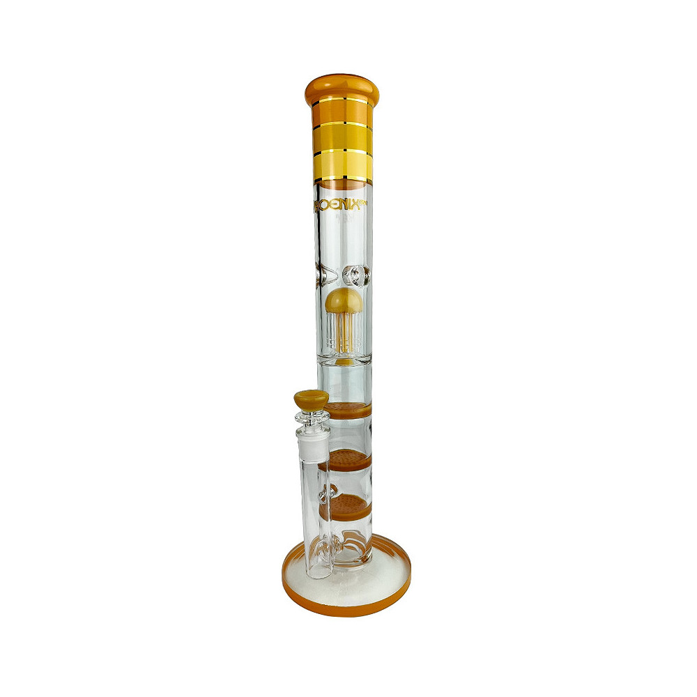 Bong Phoenix Triple Honeycomb 46cm - Oranžové
