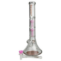 Skleněné bongo Phoenix 41cm - Růžové