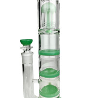 Phoenix Triple Honeycomb Zelené - Pevné skleněné bongo | Bongoshop.sk