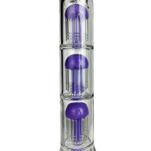 Skleněné bongo Phoenix 46cm - Mléčně fialové