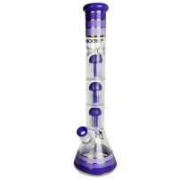 Skleněné bongo Phoenix 46cm - Mléčně fialové