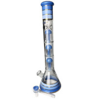 Skleněné bongo Phoenix 46cm - Milky Blue