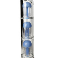 Skleněné bongo Phoenix 46cm - Milky Blue