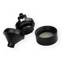 Grinder mlýnek na bílé 3-díl s nálevkou rozložen