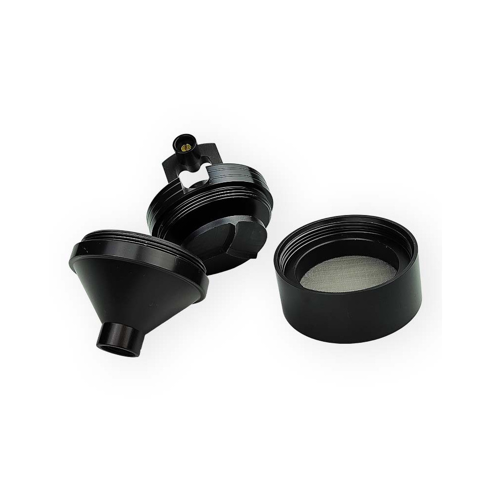 Grinder mlýnek na bílé 3-díl s nálevkou rozložen