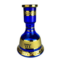 Vodní dýmka AMY Deluxe Mini Harfi - Černo-modro-zlatá - Váza