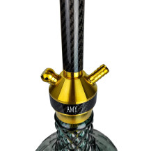 Vodní dýmka AMY Deluxe Carbonica Hybrid - Černá - Adapétry na hadice