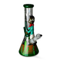 Skleněné bongo Beaker Vloučko Art 31cm - zepředu