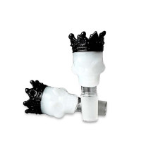 Šluk do bongu Skull King White NS19 - Postavený a ležatý kotlík