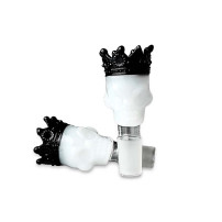 Šluk do bongu Skull King White NS19 - Postavený a ležatý kotlík