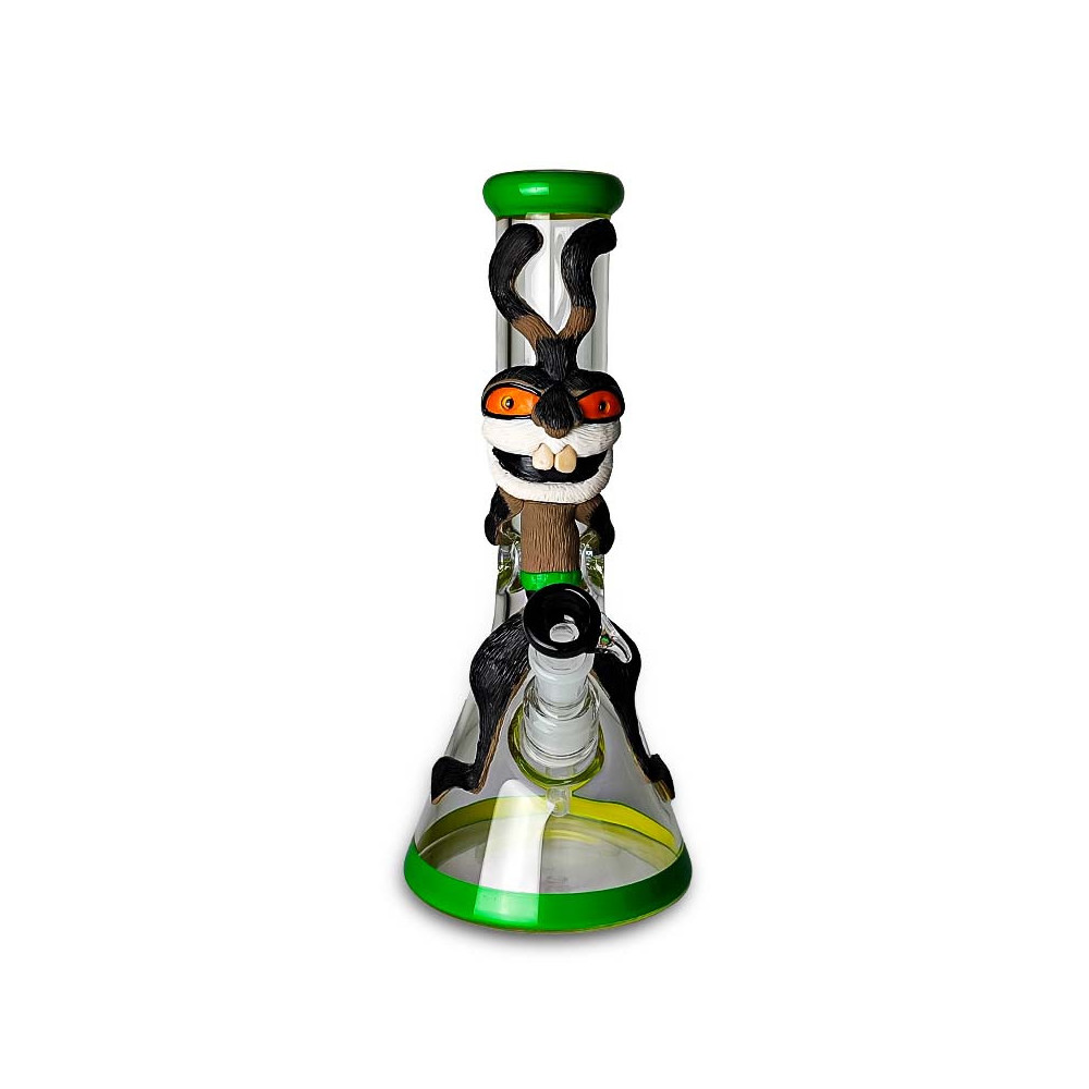 Skleněné bongo Beaker Red Eyed Rabbit 31cm - zepředu