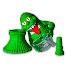 Silikonový bong - Green Monster - rozložené bongo