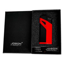 Doutníkový zapalovač - Jobon 3-jet s vykrajovátkem Černá/Červená