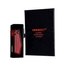 Tryskový zapalovač Honest 4-jet - Red metalic - s krabičkou