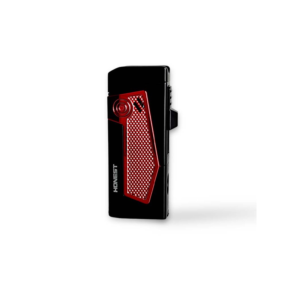Tryskový zapalovač Honest 4-jet - Red metalic