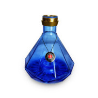 Vodní dýmka AMY Deluxe Diamond blue-gold - Váza