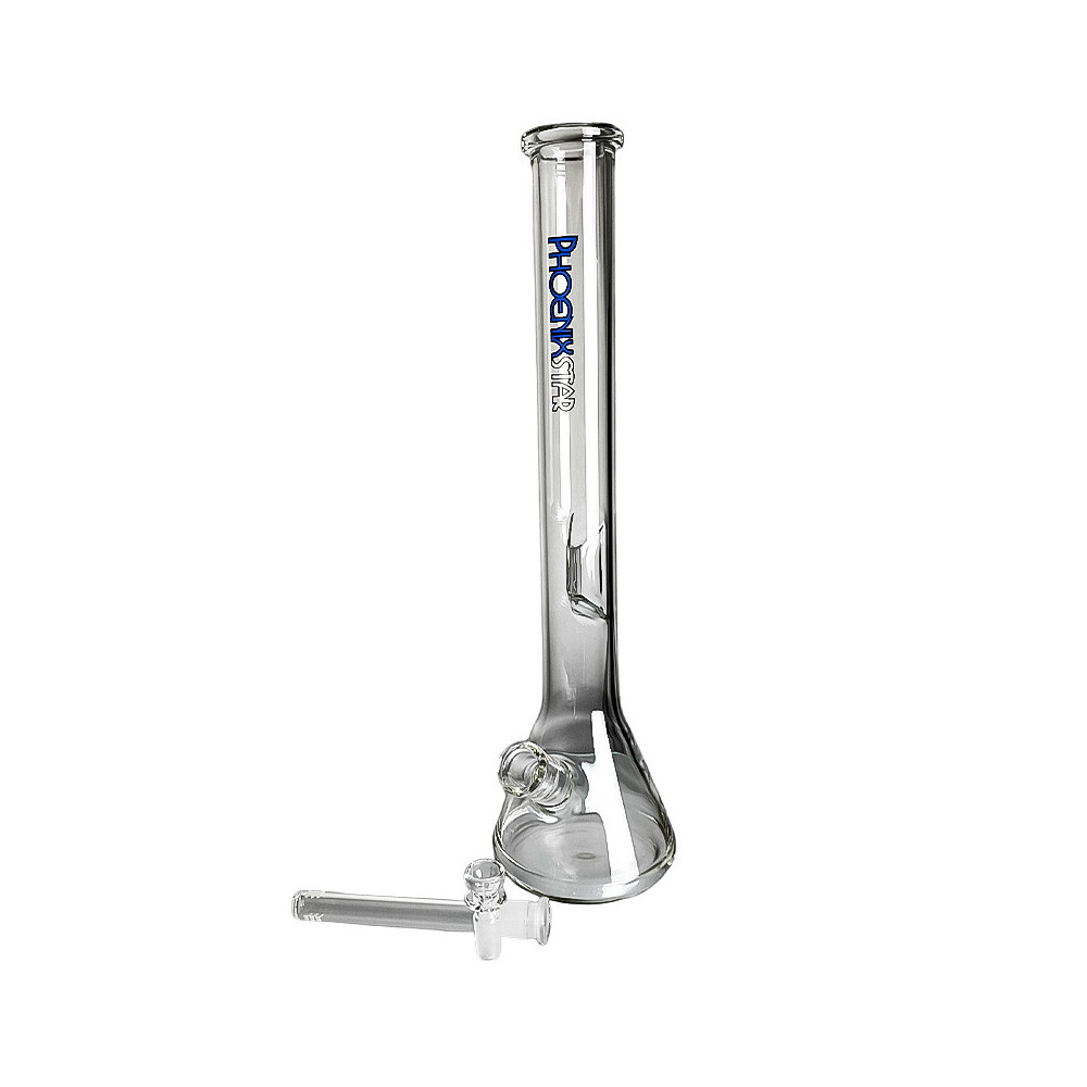Skleněné bongo Phoenix modré barvy - vybraný downpipe a šluk