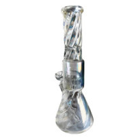Skleněné bongo Holographic Rainbow 10 arm perco - pohled na zadní stranu bonga