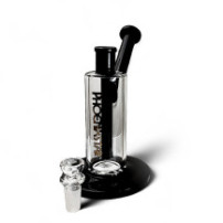 Skleněné bongo Phoenix Bubbler černé barvy - vybraný down pipe a šluk