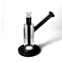 Skleněné bongo Phoenix Bubbler černé barvy - pohled na boční stranu bonga