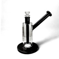 Skleněné bongo Phoenix Bubbler černé barvy - pohled na boční stranu bonga