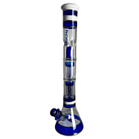 Skleněné bongo PHX double 8arm percs modré barvy